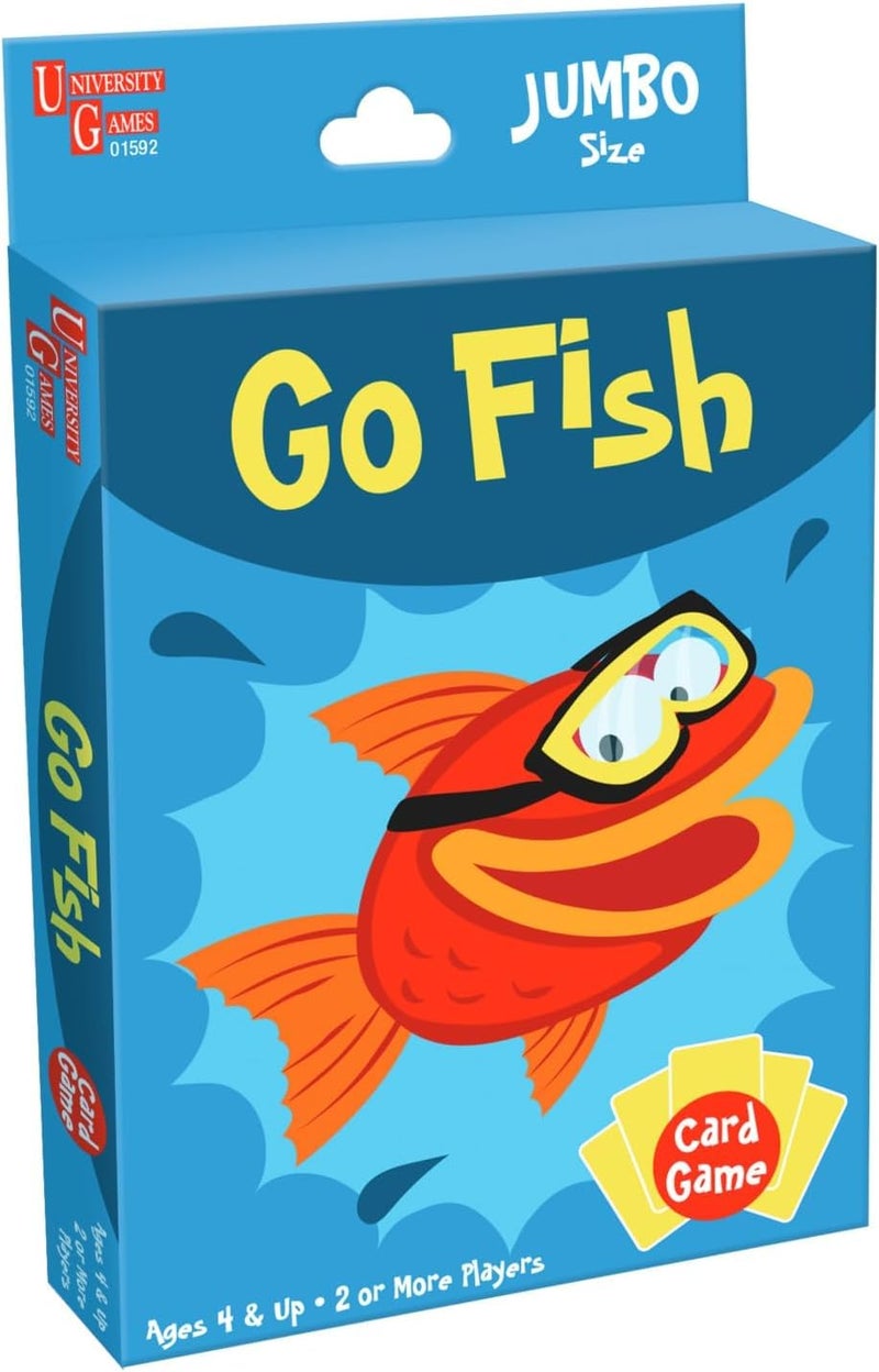 University Games Go Fish Card Game - Jumbo Size, Colorful Animal Cards for Kids Ages 4 and Up, Fun Family and Educational Game - Image 1